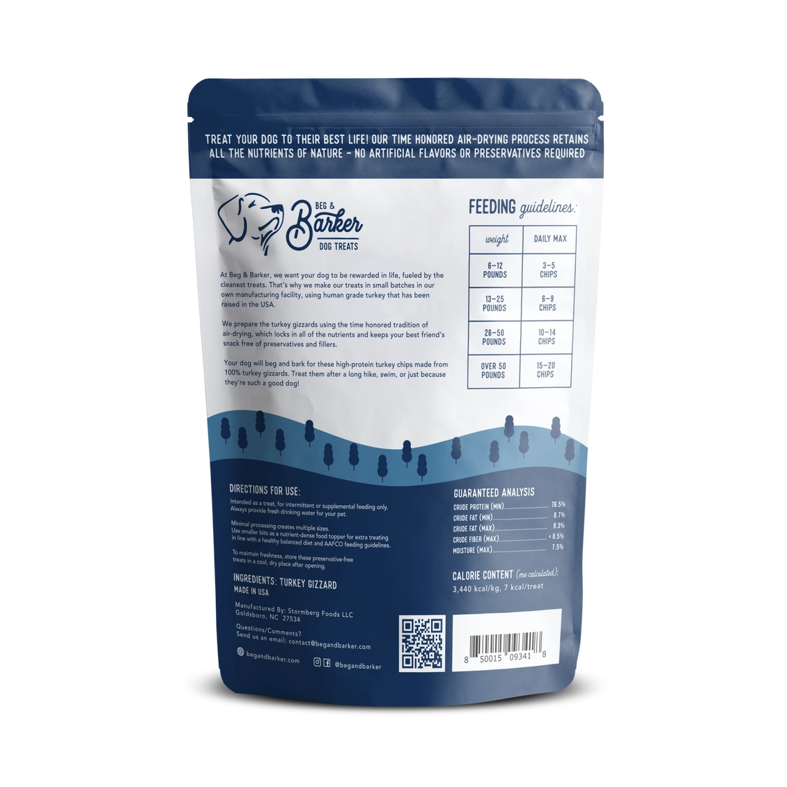 Beg & Barker Single Ingredient Turkey Chips - Large bag